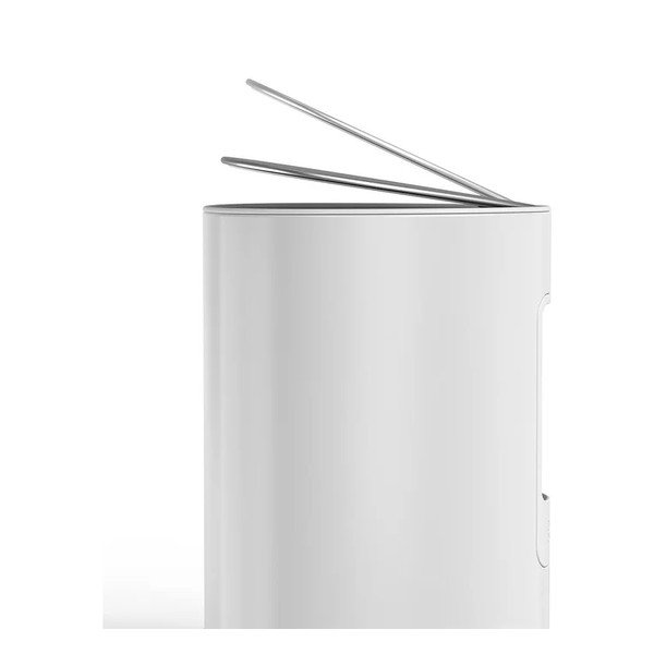 Lesklo biely pedálový odpadkový kôš z nehrdzavejúcej ocele 5 l EasyStore Luxe – Joseph Joseph-image-4
