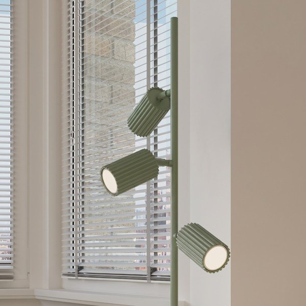 Zelená hliníková stojacia lampa s ohýbateľnou konštrukciou (výška  155 cm) Gleam – Sollux-image-2