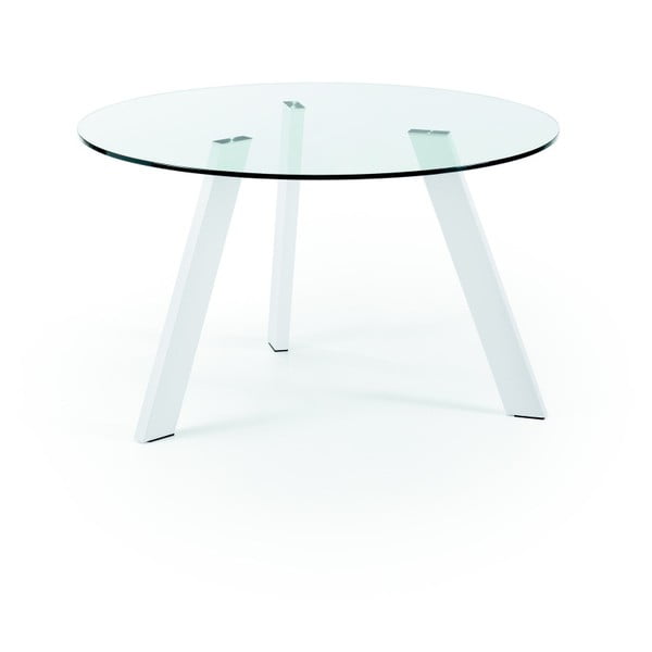 Jedálenský stôl s bielymi nohami La Forma Columbia, priemer 130 cm