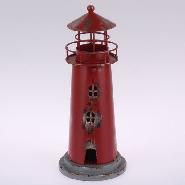 Kovový závesný svietnik Red Lighthouse, 22 cm