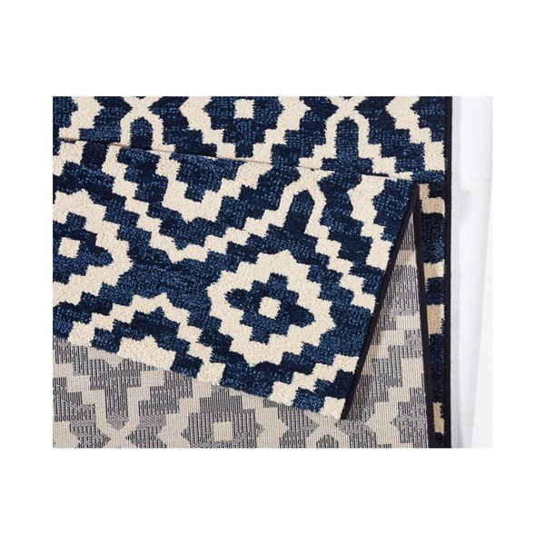 Modrý koberec Mint Rugs Diamond Ornamental, 80 × 150 cm-image-2