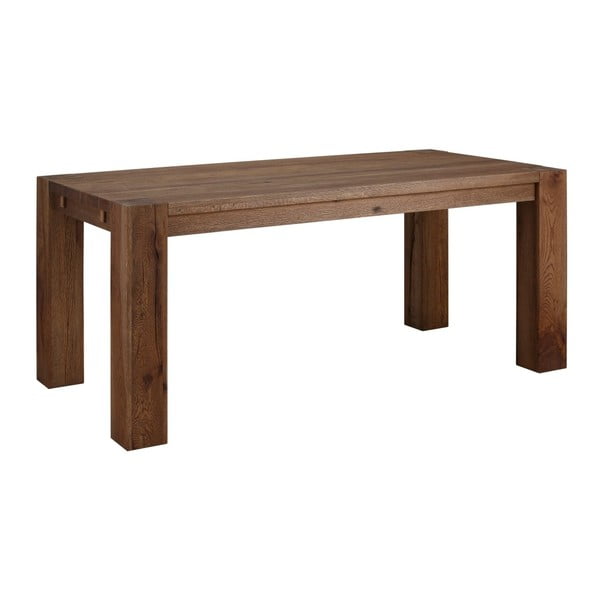 Tmavohnedý jedálenský stôl z masívneho dubového dreva Støraa Matrix, 90 × 220 cm