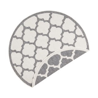Sivo-krémový vonkajší koberec NORTHRUGS Palermo, ⌀ 140 cm