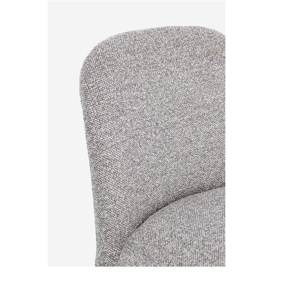 Sivá jedálenská stolička z materiálu bouclé Antara – Bizzotto-image-1