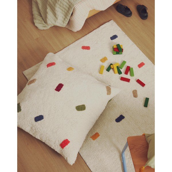Krémový bavlnený detský koberec 90x150 cm Epifania – Kave Home-image-1