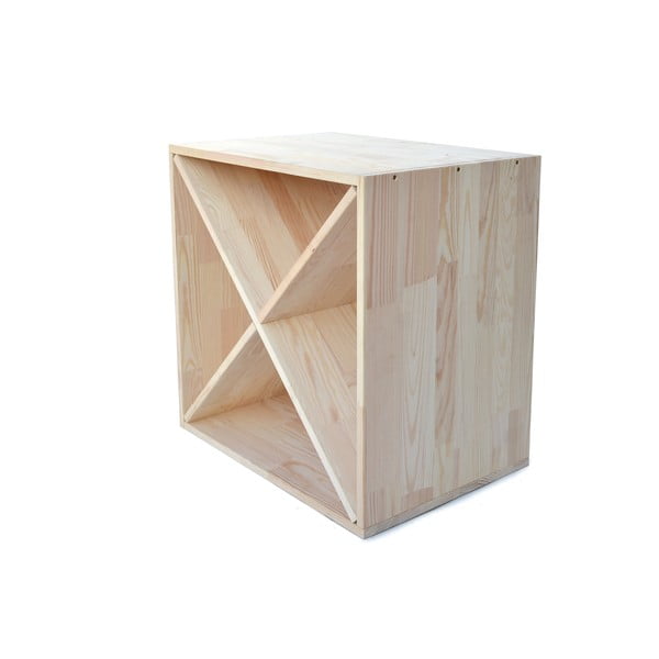 Regál na víno z borovicového dreva v prírodnej farbe na 24 fliaš – Bonami Essentials-image-3