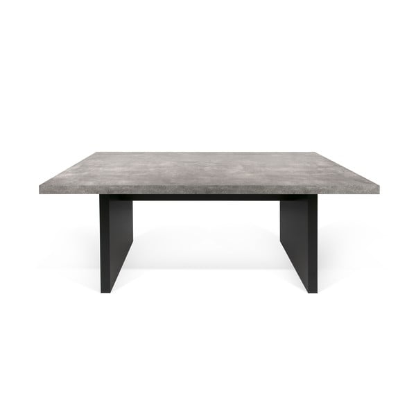 Čierny jedálenský stôl v betónovom dekore TemaHome Detroit, 160 x 72 cm