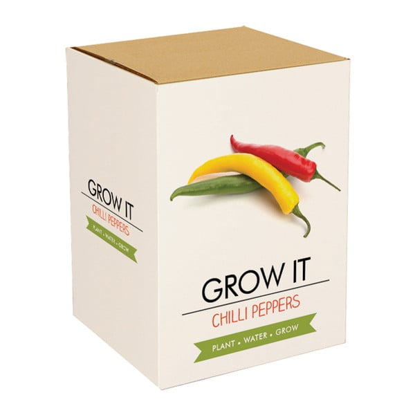 Pestovateľský set so semienkami chilli papričiek Gift Republic Chilli Peppers