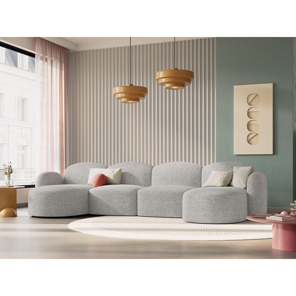 Svetlosivá rohová pohovka Blair – Micadoni Home-image-1