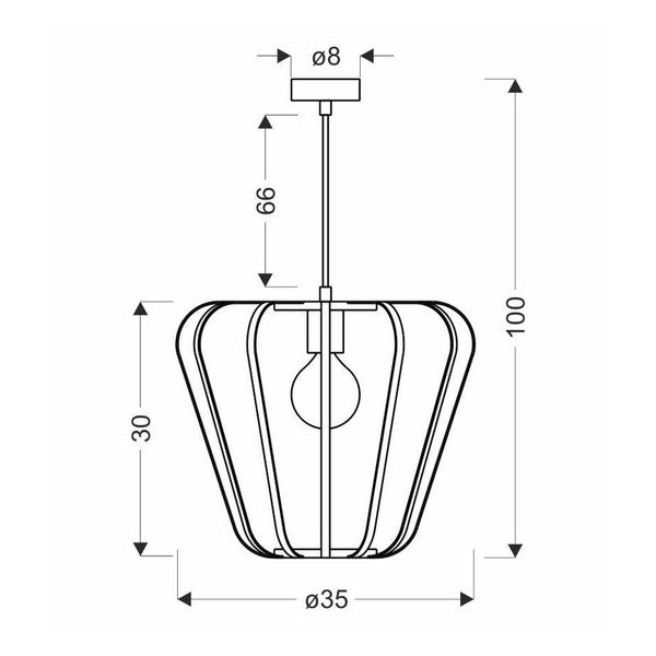 Čierne kovové závesné svietidlo ø 35 cm Jonas - Candellux Lighting-image-2