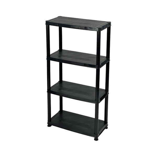 Čierny plastový úložný regál 61x130 cm – Addis