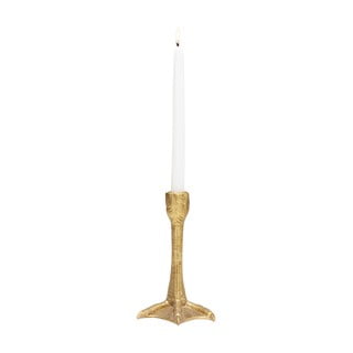 Svietnik v zlatej farbe Kare Design Claw, výška 18 cm