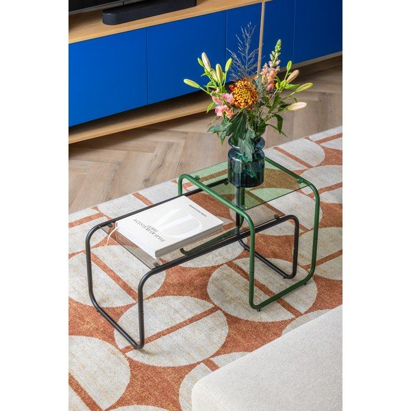 Odkladací stolík so sklenenou doskou 40x50 cm Ventana – Leitmotiv-image-1