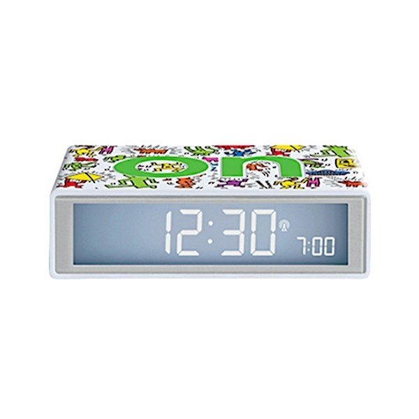 Digitálny stolový budík Flip+ Lexon x Keith Haring - Happy – Lexon
