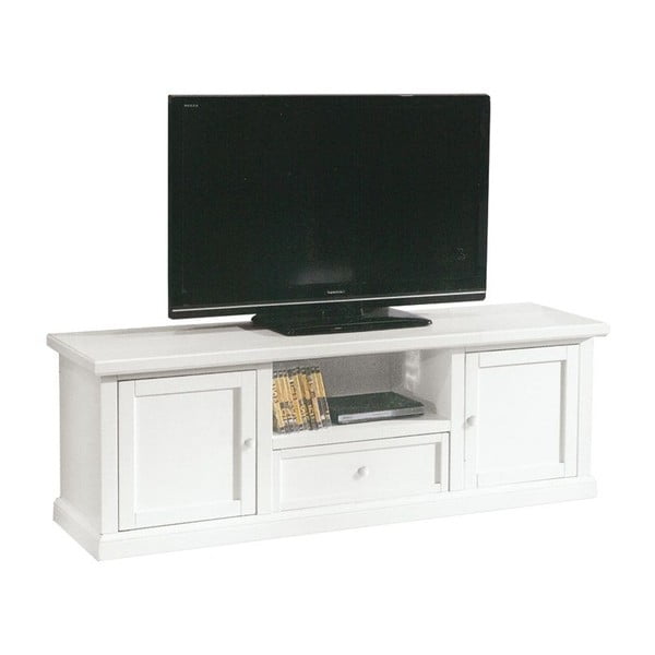 Biely drevený TV stolík Castagnetti
