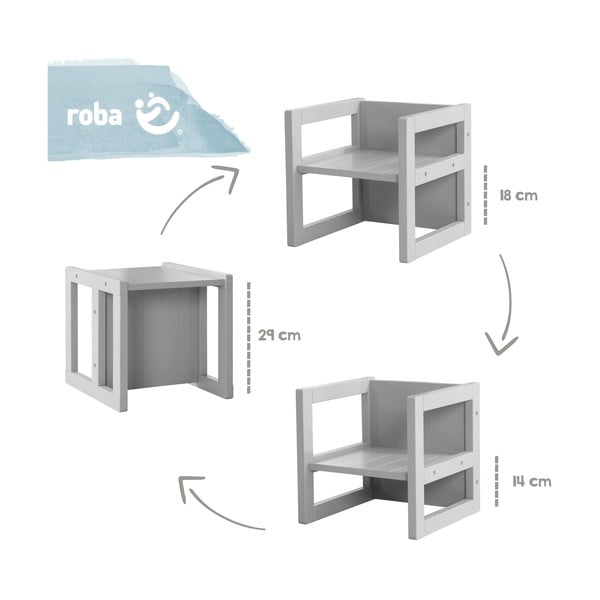Sivá detská stolička – Roba-image-2