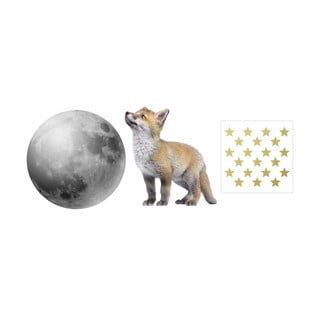 Set nástenných samolepiek Dekornik Little Fox And His Friend The Moon