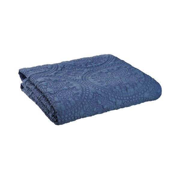 Modrý pléd Clayre & Eef Rustico, 150 x 150 cm-image-3