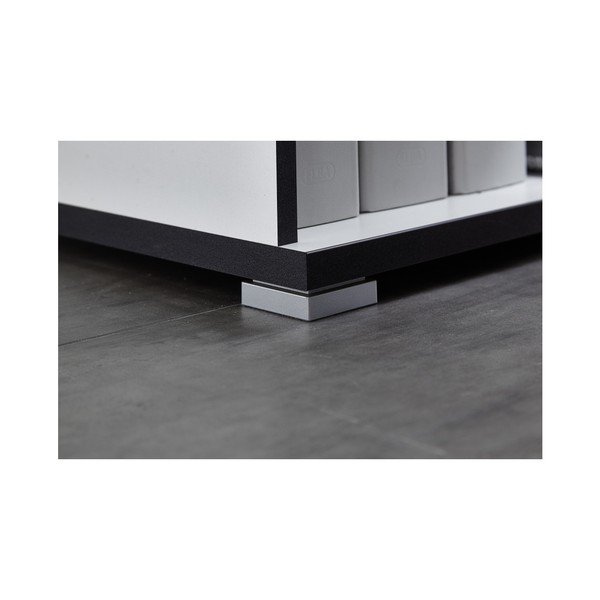 Biely pracovný stôl s odkladacím stolíkom so zásuvkami Germania X-image-2