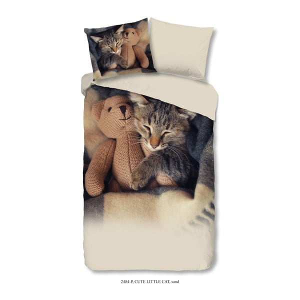 Detské bavlnené obliečky Good Morning Little Cat, 140 × 200 cm