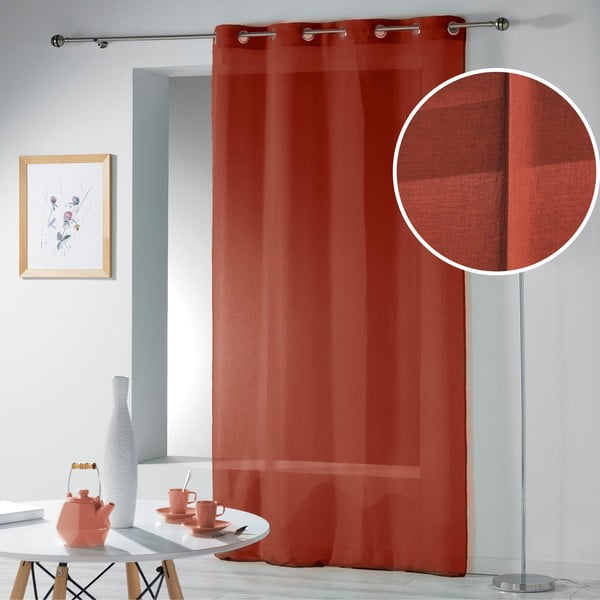 V terakotovej farbe záclona 140x280 cm Telma – douceur d'intérieur-image-4