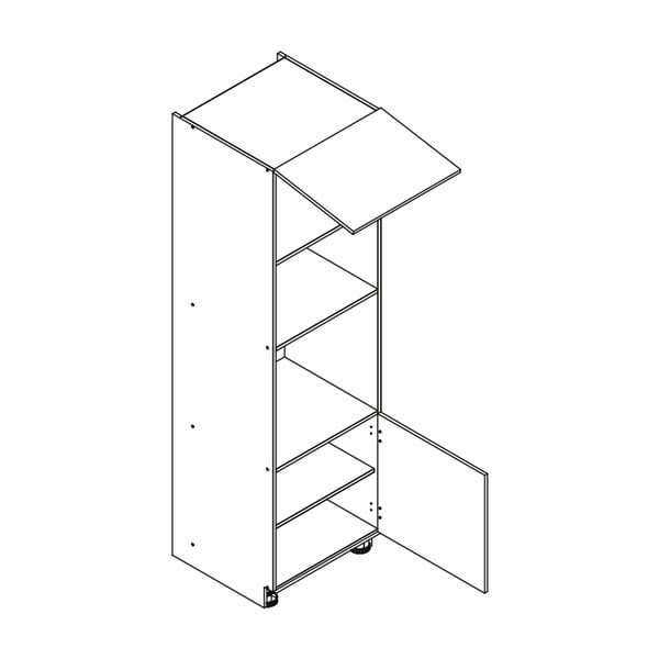 Vysoká kuchynská skrinka na vstavanú rúru a mikrovlnku (šírka 60 cm) Kai – STOLKAR-image-2