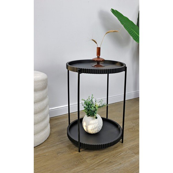 Kovový okrúhly odkladací stolík ø 42 cm Herdys – Yes Everyday-image-1