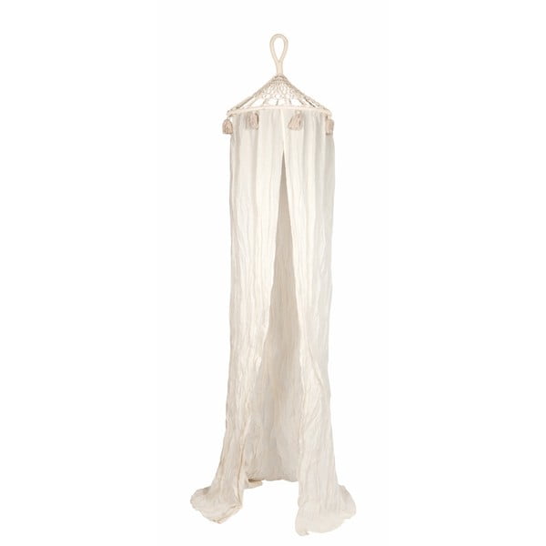 Krémovobiela ručne vyrobená bavlnená moskytiéra Nattiot Uma, výška 240 cm