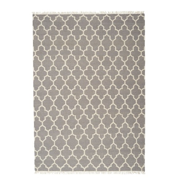 Sivý ručne tkaný vlnený koberec Linie Design Arifa, 200 x 300 cm