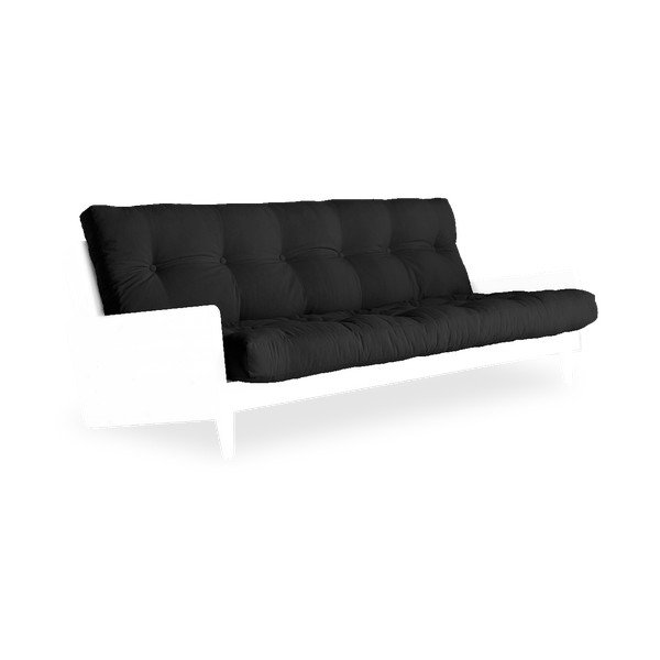 Rozkladacia pohovka s tmavosivým poťahom Karup Design Indie White/Dark Grey-image-1
