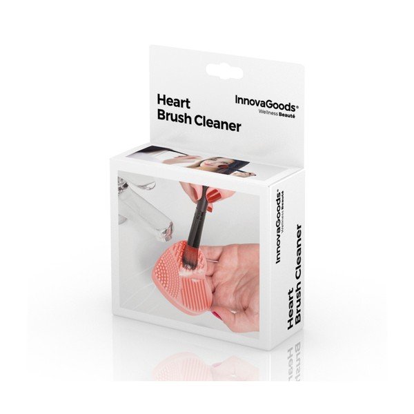 Ručné silikónové čističe na kozmetické štetce InnovaGoods Heart-image-2