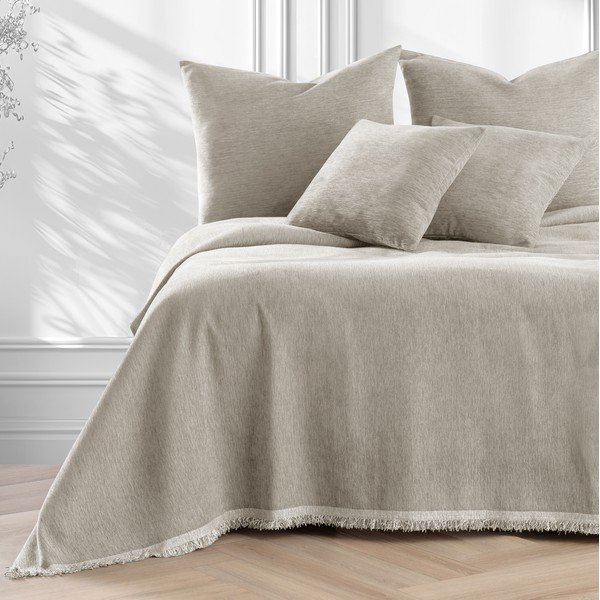 Béžový pléd zo ženilky 220x240 cm Talo – Filumi-image-2