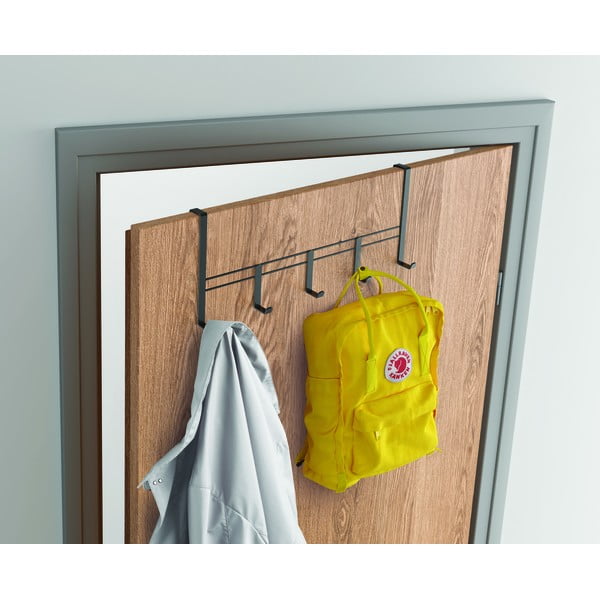 Čierny kovový vešiak na dvere 38 cm Lava - Metaltex-image-1