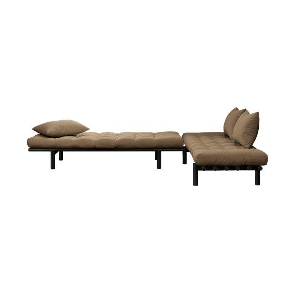 Pohovka s hnedým poťahom Karup Design Pace Black/Mocca-image-4
