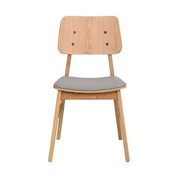 Svetlohnedá jedálenská stolička so svetlosivým sedákom Rowico Nagano-image-2