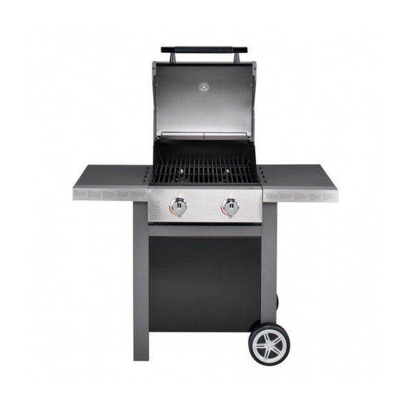 Čierny plynový gril s 2 samostatne ovládateľnými horákmi a teplomerom Jamie Oliver BBQ-image-2