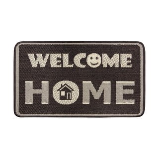 Hnedá rohožka Hanse Home Weave Smiley Welcome, 50 x 80 cm