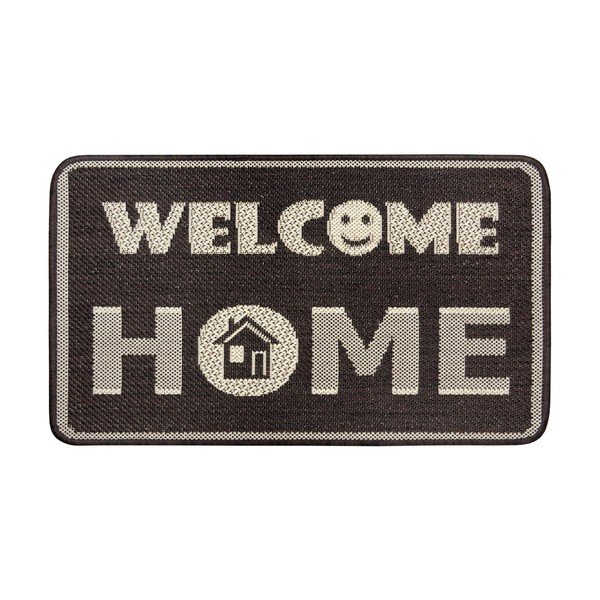 Hnedá rohožka Hanse Home Weave Smiley Welcome, 50 x 80 cm