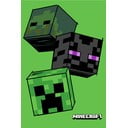 Zelená fleecová detská deka 100x150 cm Minecraft "The Mobs" – Jerry Fabrics