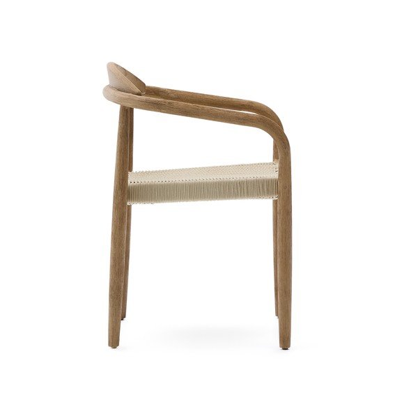 Béžové/v prírodnej farbe drevené jedálenské kreslo Nina – Kave Home-image-3