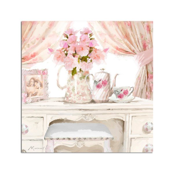 Obraz Styler Canvas Watershabby Pink, 32 × 32 cm-image-1