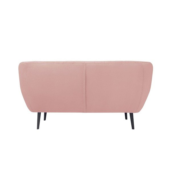 Svtloružová pohovka pre dvoch Mazzini Sofas Toscane, čierne nohy-image-3