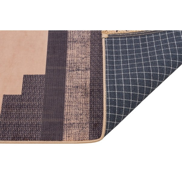 Hnedo-béžový umývateľný koberec behúň 300x100 cm - Vitaus-image-2