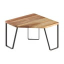 Ohová drevená prídavná polička v matne čierno-prírodnej farbe 25x25 cm York – Metaltex