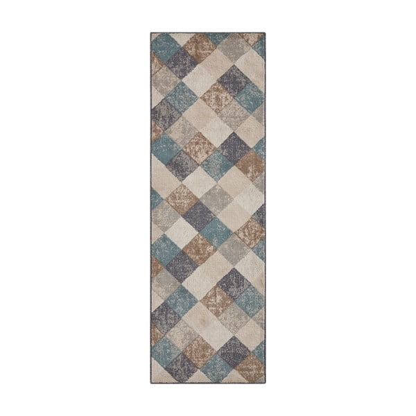 Modro-béžový koberec behúň 200x80 cm Terrain - Hanse Home
