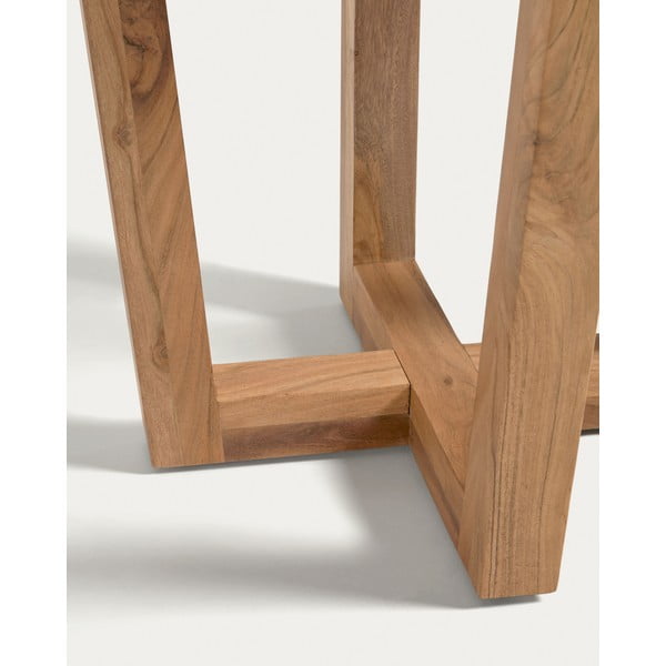 Okrúhly jedálenský stôl z masívu akácie v prírodnej farbe ø 90 cm Nahla – Kave Home-image-3