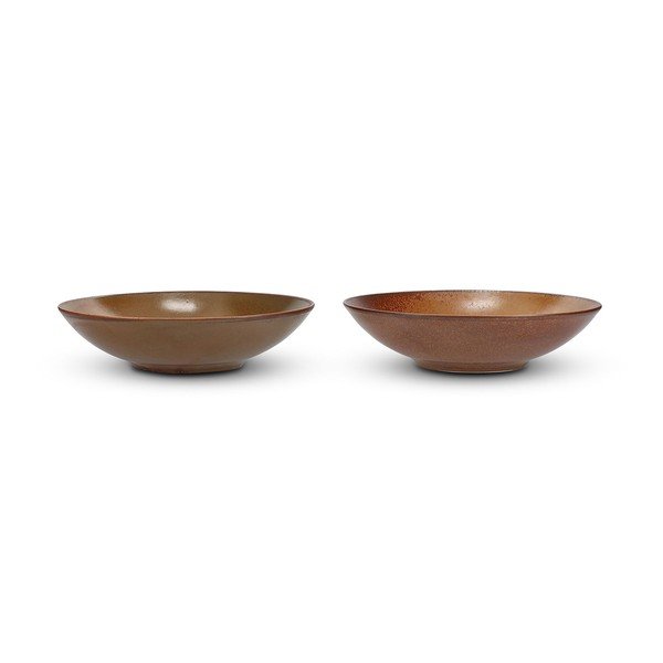 Hnedý hlboký  porcelánový tanier ø 26 cm Ovio – BonBistro-image-2