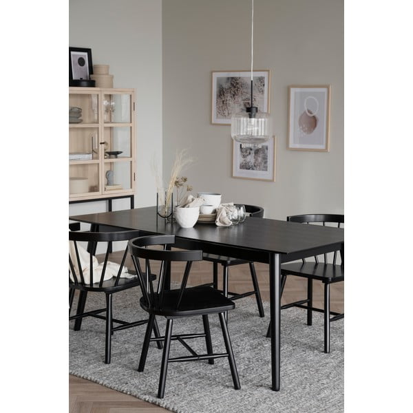 Čierny jedálenský stôl Rowico Lotta, 180 x 90 cm-image-2
