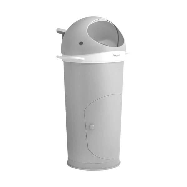 Svetlosivý plastový odpadkový kôš na plienky 25 l Whale – Kindsgut