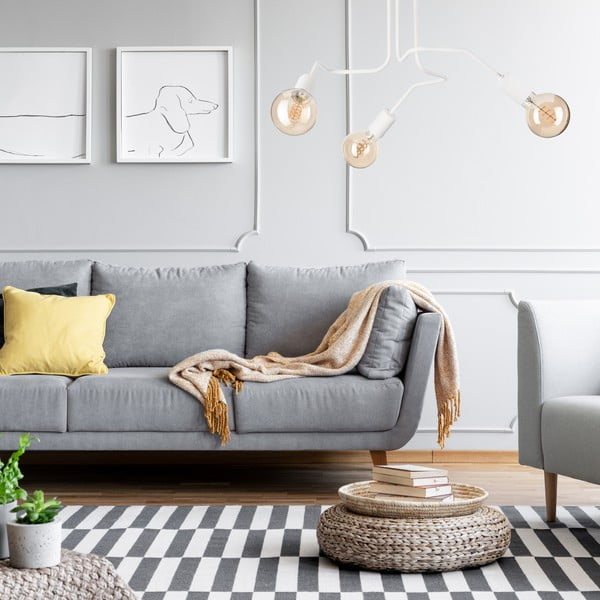 Biele stropné svietidlo 55x55 cm Domino – LAMKUR-image-3